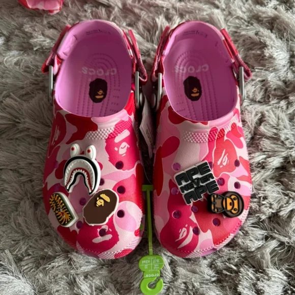 bape crocs べイプ X クロックス クラシック pink 24cm bape crocs べイプ X クロックス クラシック pink 24cm bape